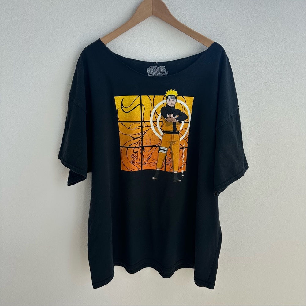 Naruto Off The  Shoulder Anime Graphic Tee